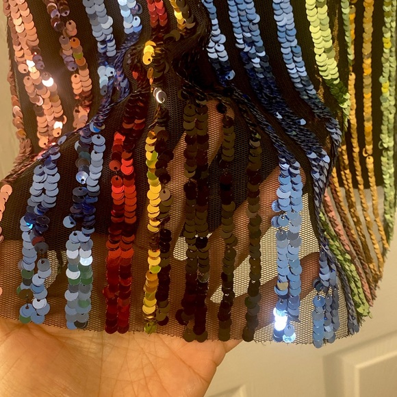 ALMOST FAMOUS NWT Sequin Party Fun Festival Shimmer Top - Picture 14 of 15